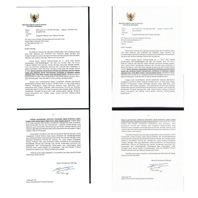 Dualisme Cabor Makin Rugikan Atlet, Kemenpora Siap Ambil Alih Jika Konflik Tak Selesai Akhir Tahun